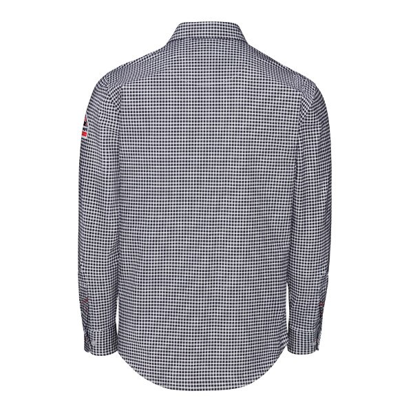 Bulwark FR Flex Knit Button Down Shirt in Navy Check